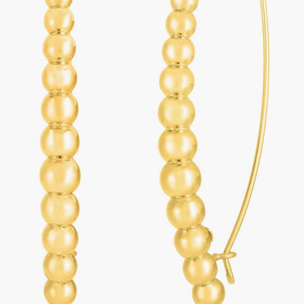 Roberto Coin 18kt Yellow Gold Graduated Beaded Earrings - Picture 6 of 7